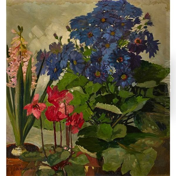 Blumenstillleben Oil Painting by Eduard Mueller