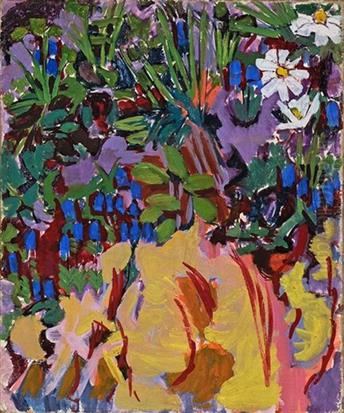 Blumen Im Garten Oil Painting by Albert Mueller