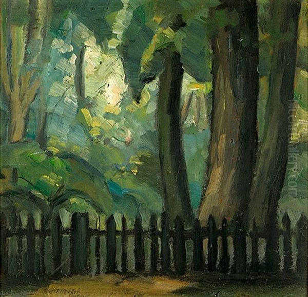 Blick Uber Den Gartenzaun Oil Painting by Albert Mueller