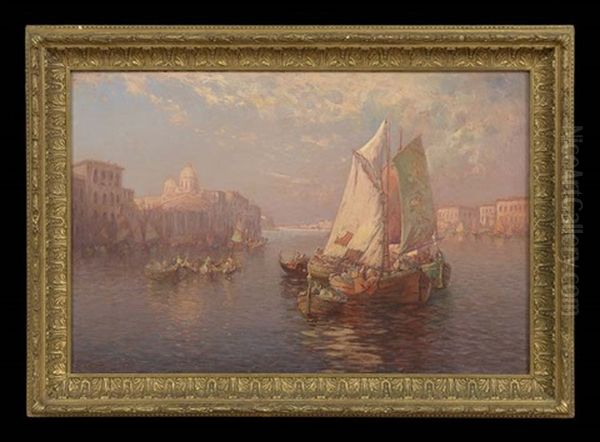 Venetian Scene Oil Painting by Carl Mueller