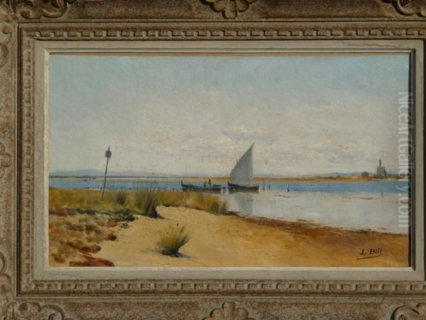 Bord De Mer A Aigues Mortes Oil Painting by Lina Bill