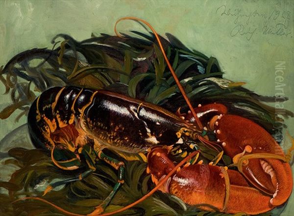 The Lobster Oil Painting by Richard Mueller