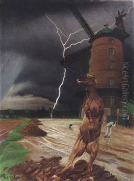 Gewitter Uber Meissen Oil Painting by Richard Mueller