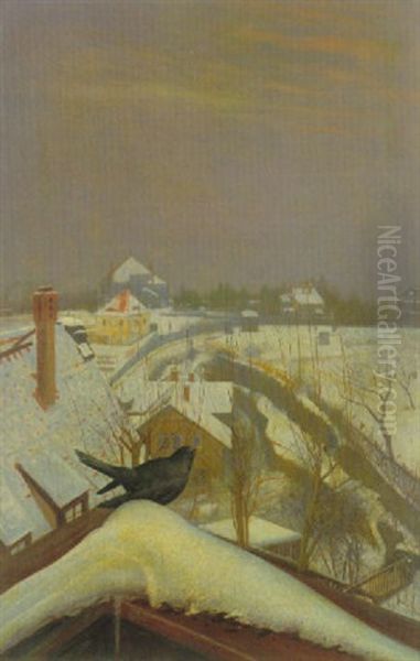 Blick Aus Meinem Fenster Oil Painting by Richard Mueller