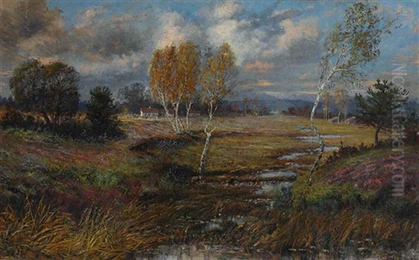 Herbstliche Riedlandschaft Oil Painting by Carl Mueller-Baumgarten