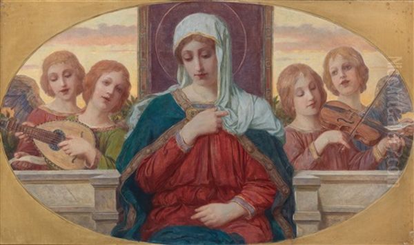 Madonna Mit Musizierenden Engeln by Victor Mueller-Garanta