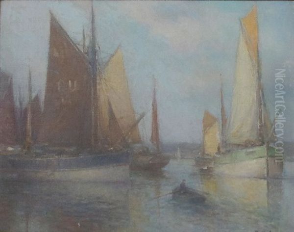 Marine Oil Painting by Franz Mueller-Gossen