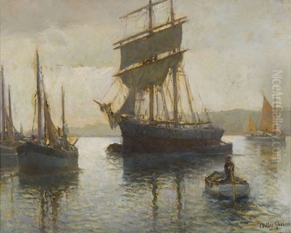 Vor Dem Hafen Oil Painting by Franz Mueller-Gossen