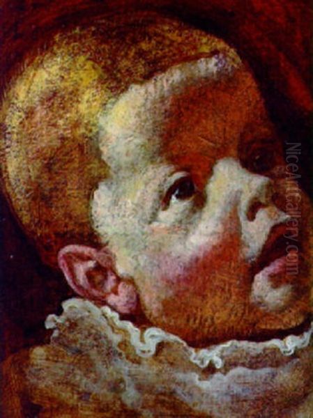 Kinderportrait Oil Painting by Wilhelm Mueller-Hufmann