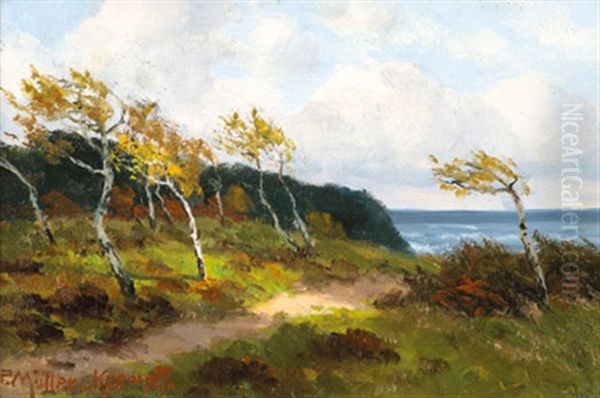 Windfluchter Auf Der Dune Oil Painting by Paul Mueller-Kaempff