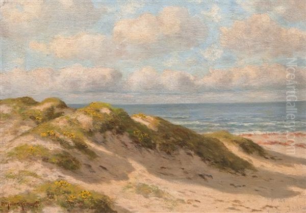 Dunes And Sea Oil Painting by Paul Mueller-Kaempff