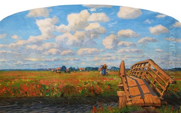 Summer Day In Mecklenburg Oil Painting by Paul Mueller-Kaempff