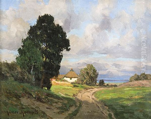 Weg Zum Bodden Oil Painting by Paul Mueller-Kaempff