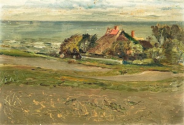 Grenzweg In Ahrenshoop Oil Painting by Paul Mueller-Kaempff