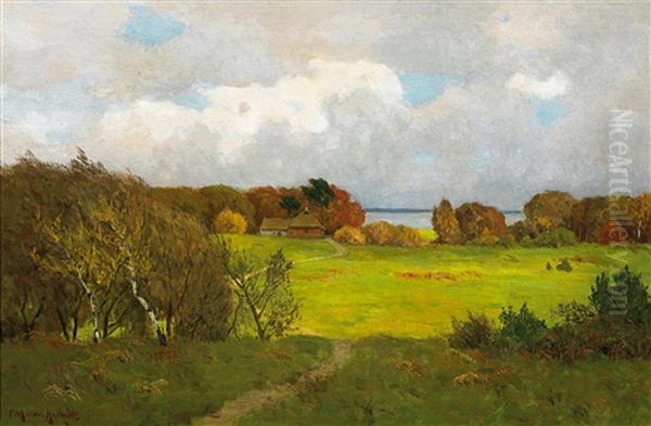 Sommertag An Der Ostsee Bei Arenshoop Oil Painting by Paul Mueller-Kaempff