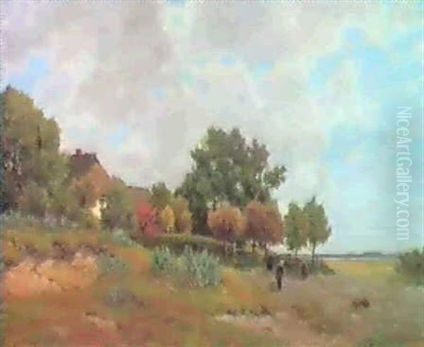 Kartoffelernte Oil Painting by Paul Mueller-Kaempff