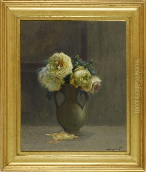 Floral Still Life Oil Painting by Jacques Bille