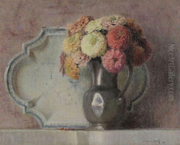 Nature Morte Au Bouquet Oil Painting by Jacques Bille