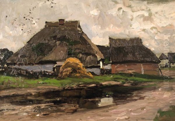 Ahrenshoop Oil Painting by Konrad Alexander Mueller-Kurzwelly