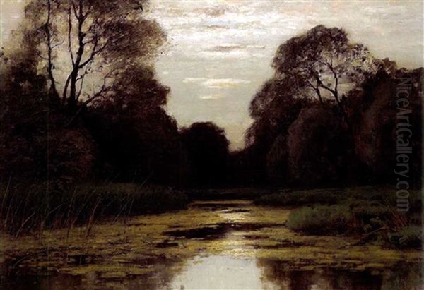 Abend Am Waldsee by Konrad Alexander Mueller-Kurzwelly