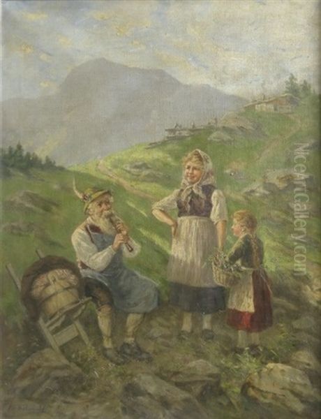 The Afternoon Recital Oil Painting by Albert Mueller-Lingke