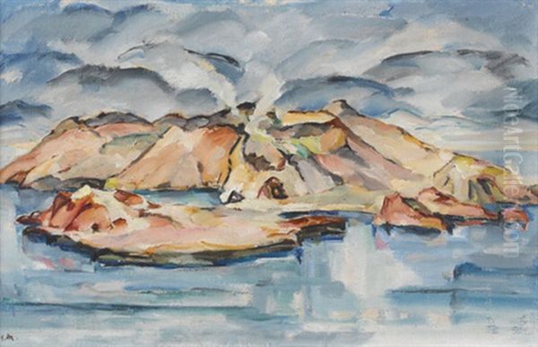 Insel Vulcano Oil Painting by Emil (Emilio) Mueller-Obino