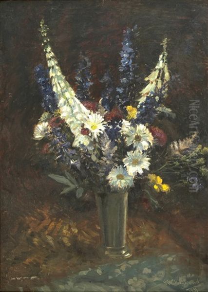 Blumenstillleben Oil Painting by Ernst Mueller-Scheessel