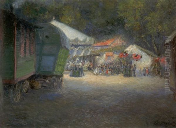 Schutzenfest Oil Painting by Ernst Mueller-Scheessel