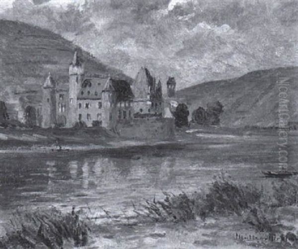 Gondorf An Der Mosel Oil Painting by Peter Paul Mueller-Werlau