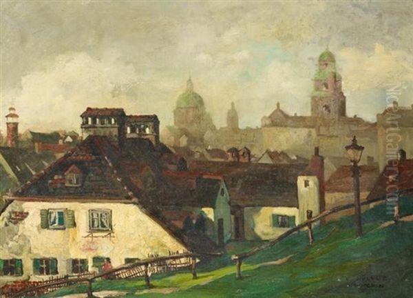 Partie In Munchen Oil Painting by Anton Mueller-Wischin