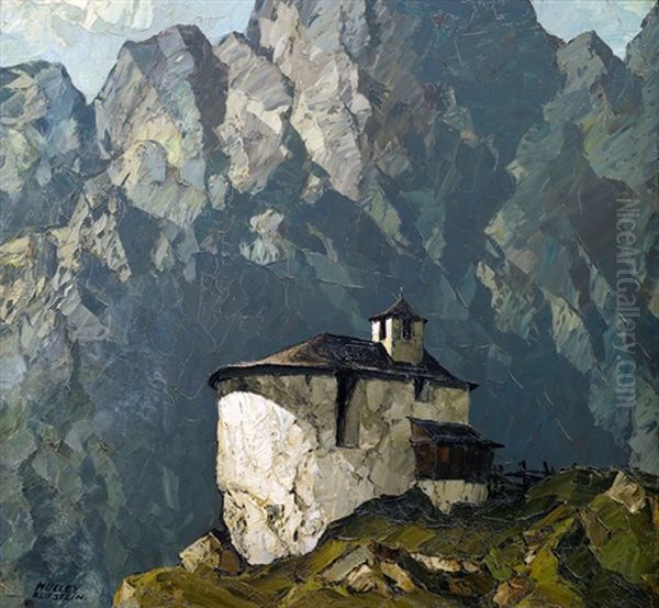 Kapelle Im Hochgebirge Oil Painting by Oskar Mulley