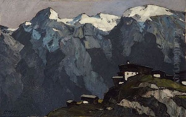 Am Berghang Oil Painting by Oskar Mulley