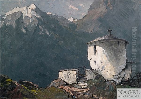 Kapelle Im Hochgebirge Oil Painting by Oskar Mulley