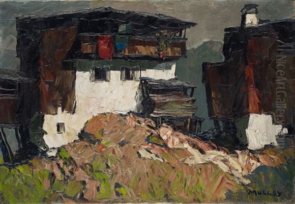 Gehoft In Den Bergen Oil Painting by Oskar Mulley