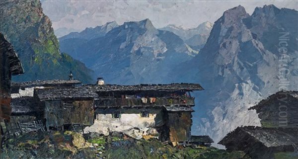 Am Berghang (garmisch) by Oskar Mulley