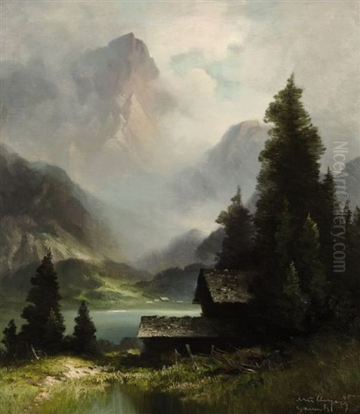 Morgenstimmung Im Bergland Oil Painting by Oskar Mulley