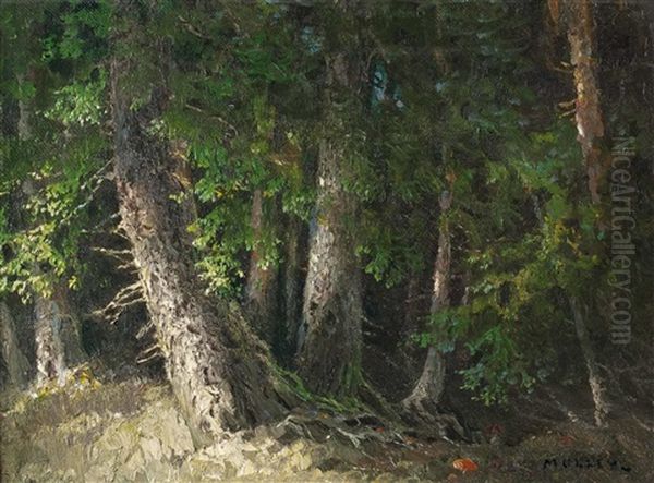 Waldlichtung Oil Painting by Oskar Mulley