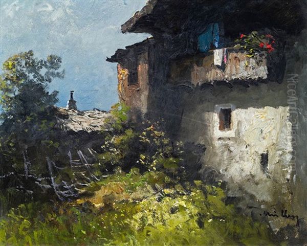 Bauernhaus Oil Painting by Oskar Mulley