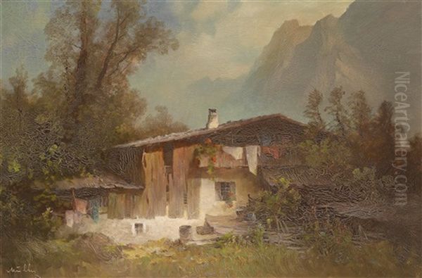 Einsamer Bergbauernhof by Oskar Mulley