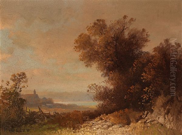 Romantische Landschaft by Oskar Mulley