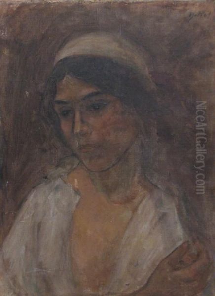 Peasant Girl Oil Painting by Pierre Billet