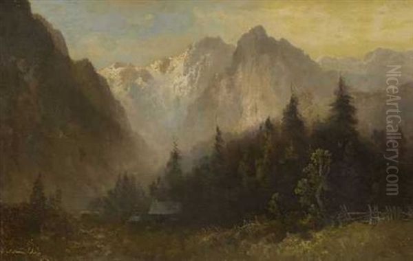 Zugspitzgruppe Bei Garmisch Oil Painting by Oskar Mulley