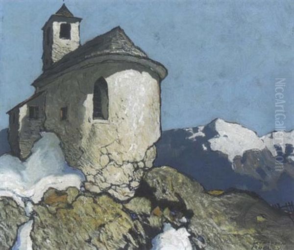 Kapelle Im Hochgebirge Oil Painting by Oskar Mulley