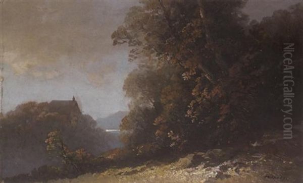 Herbstliche Landschaft Oil Painting by Oskar Mulley