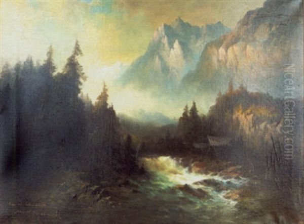 Wildbach Oil Painting by Oskar Mulley