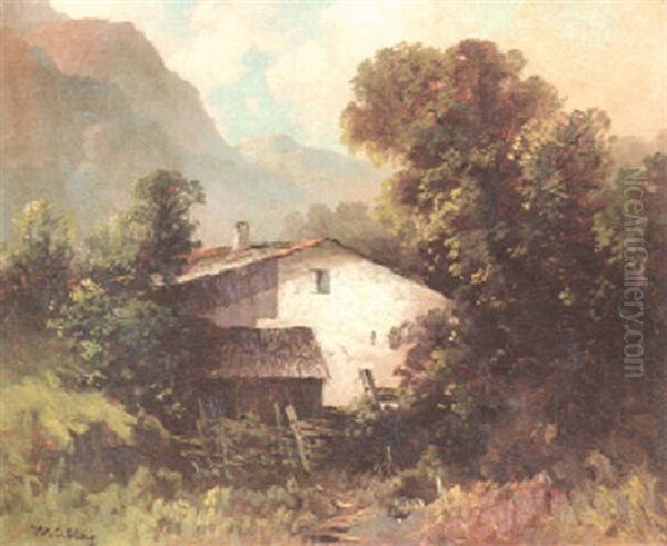 Bauerngehoft Oil Painting by Oskar Mulley