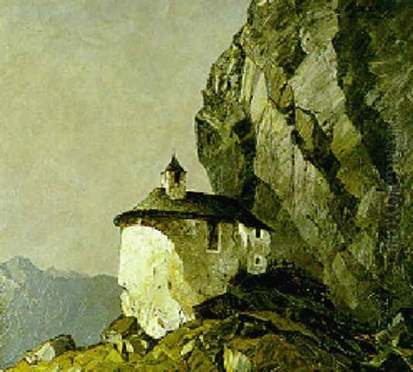 Kirche Im Gebirge Oil Painting by Oskar Mulley