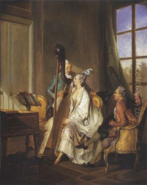 L'accord Parfait Oil Painting by Jean Baptiste Ferdinand Mulnier