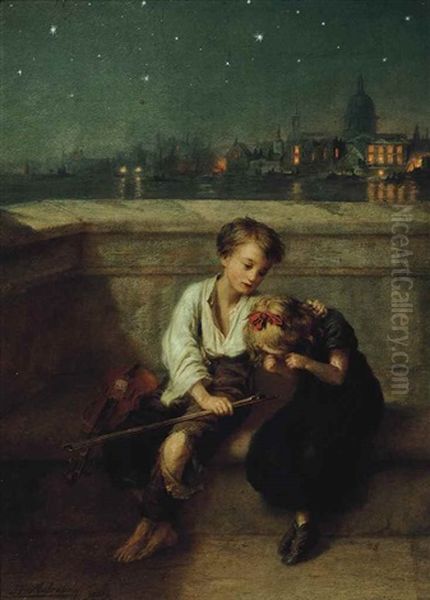 Sympathy Oil Painting by Augustus Edwin Mulready