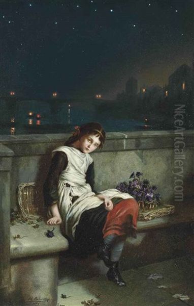 From Morn Til Night Oil Painting by Augustus Edwin Mulready